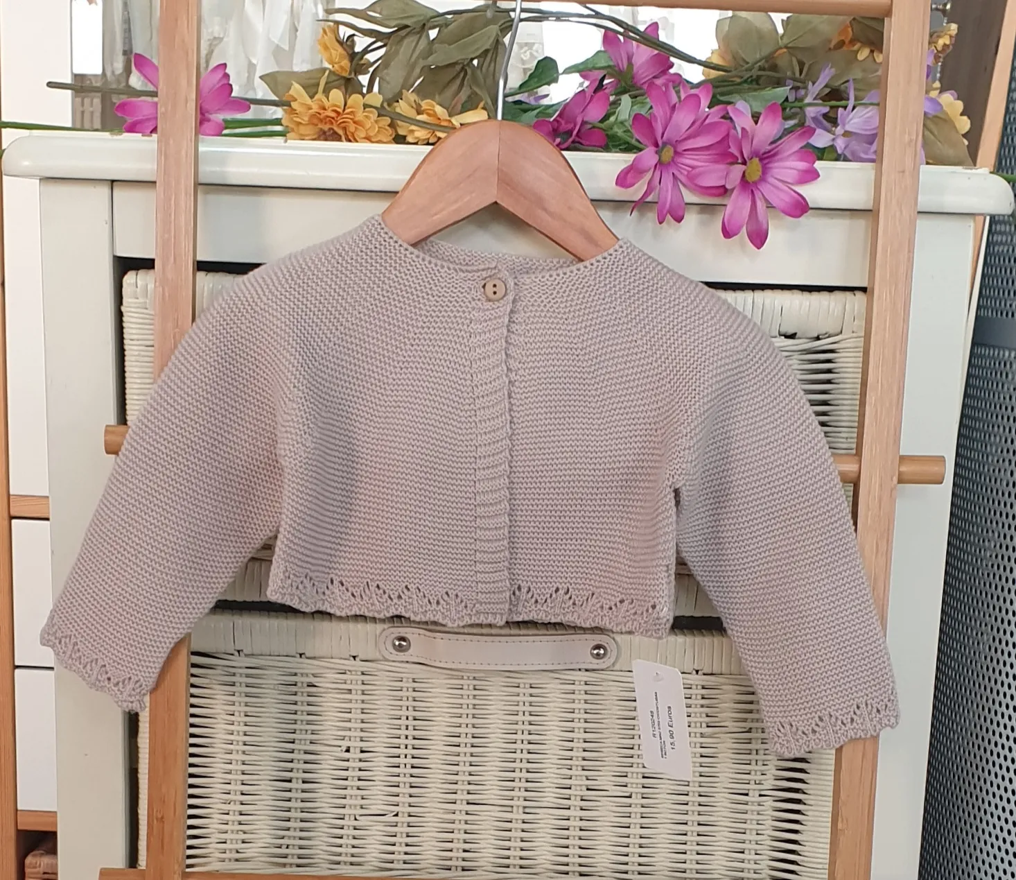 A Chaqueta punto Bolero R120248 Camel/Piedra