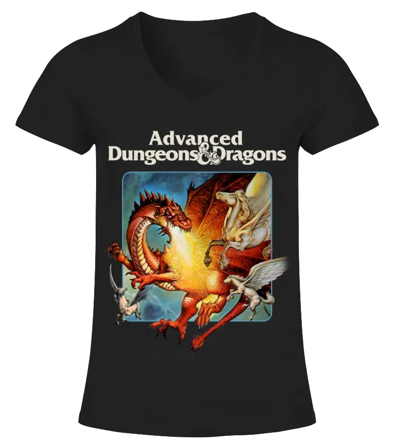 ADND1ST013BK. MONSTER MANUAL CAMISETA CUELLO PICO MUJER