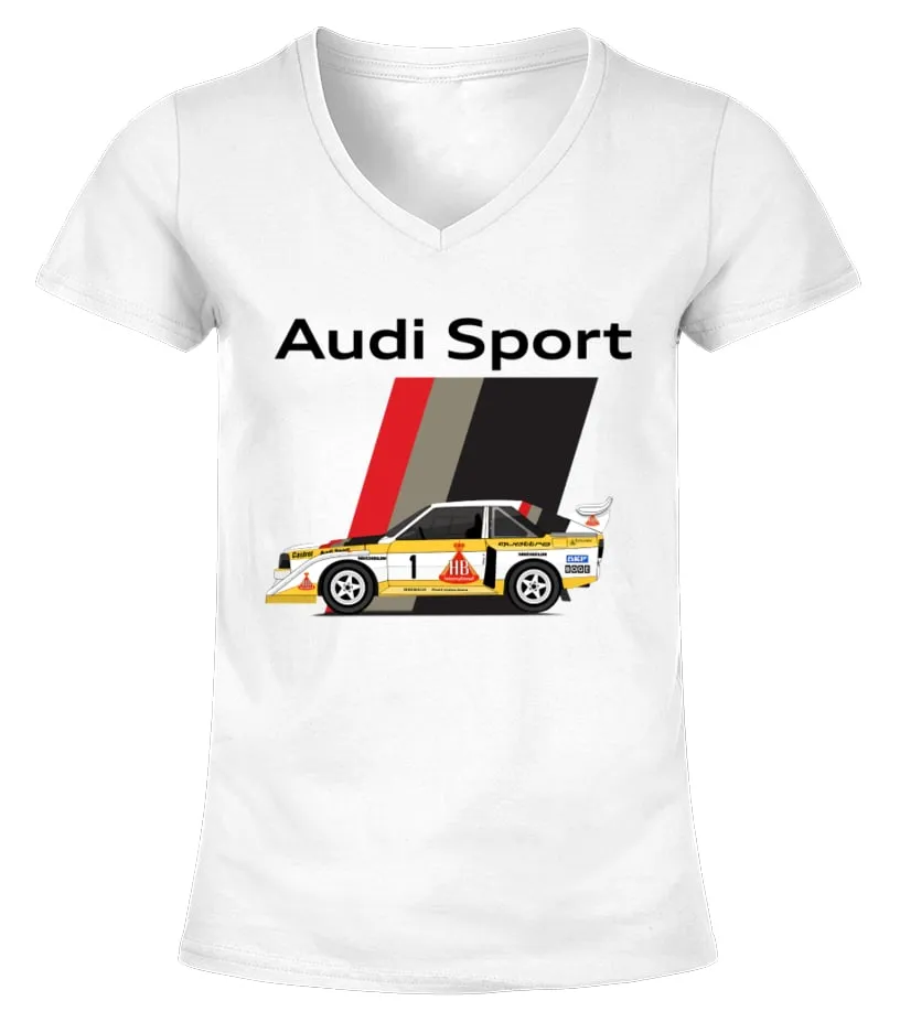 Audi Quattro  S1 WT Camiseta cuello pico Mujer
