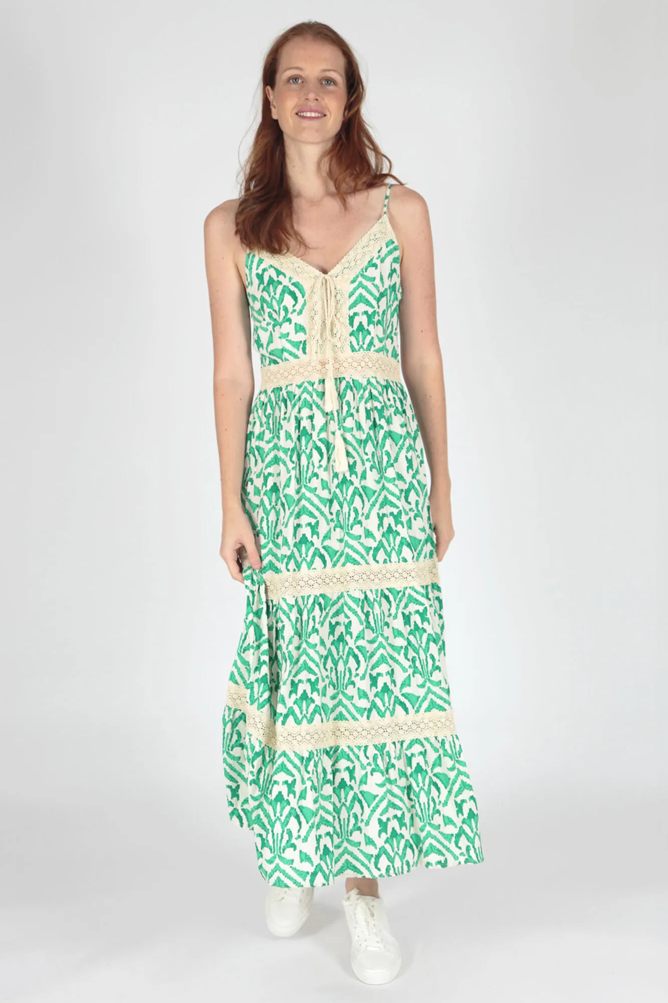 Brave Soul Vestido estampado con crochet