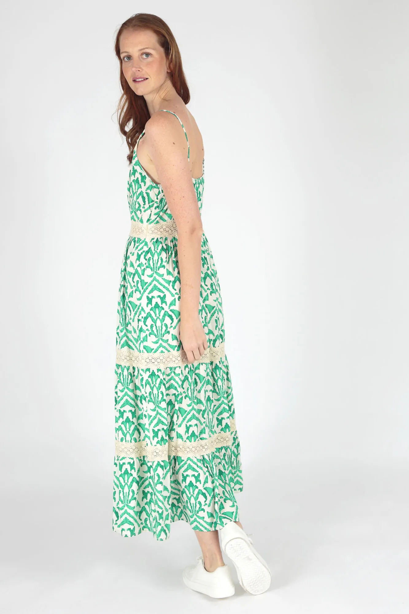 Brave Soul Vestido estampado con crochet