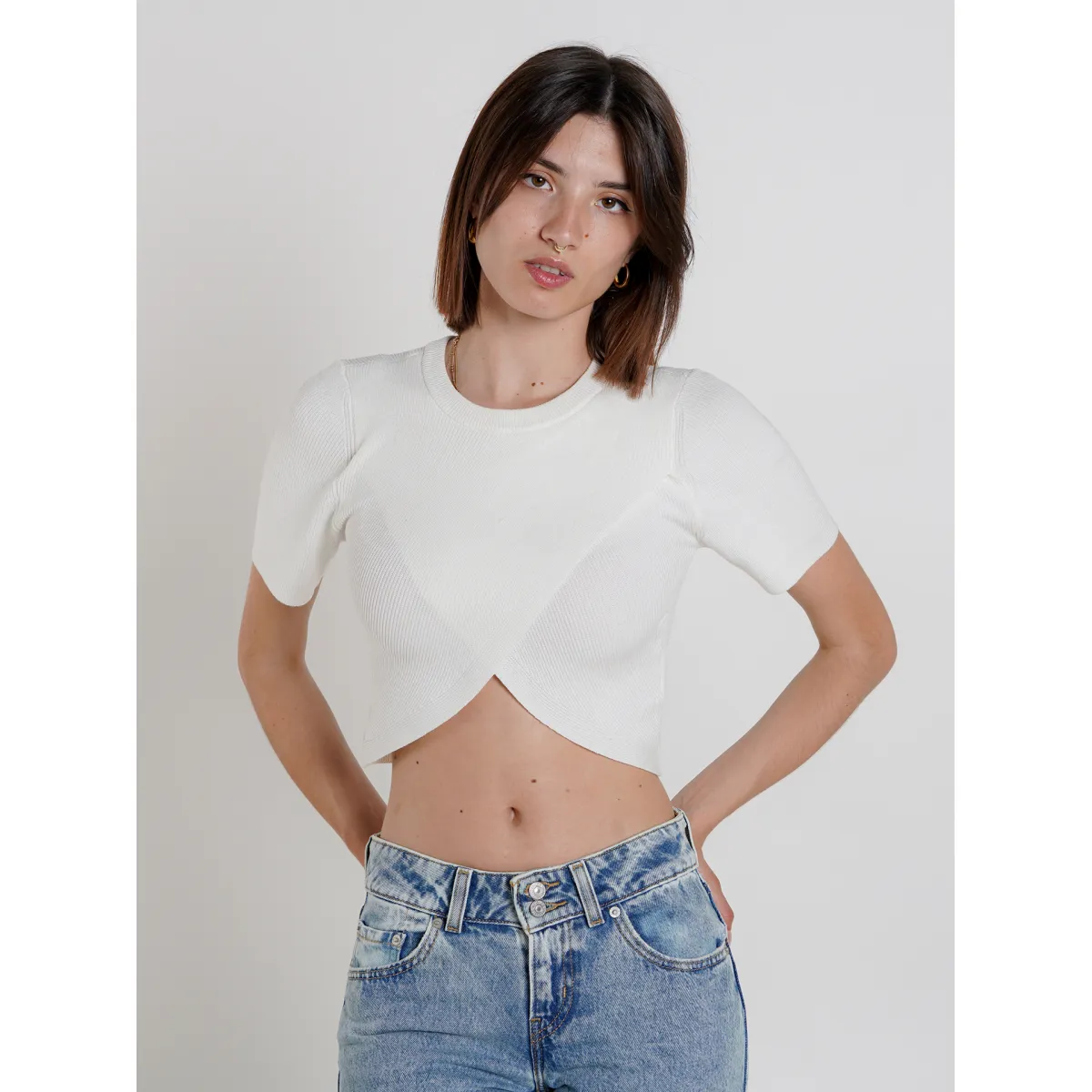 CAMISETA ONLY KAI SS CROP ONECK CC KNT
