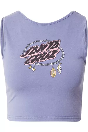 CAMISETA  SANTA CRUZ  CORTA PARA MUJER BARBED OVAL DOT VEST REF SCA WVE 0505 NAVY WASHVIOLETA