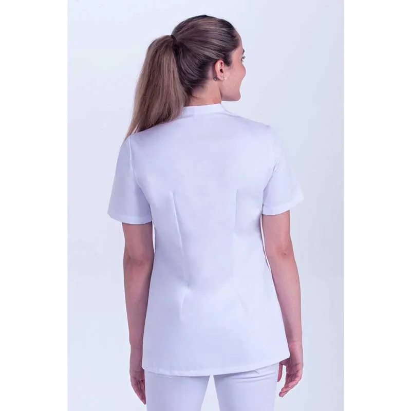 CHAQUETA LABORAL ASIA BLANCA CON PESPUNTES  DYNEKE