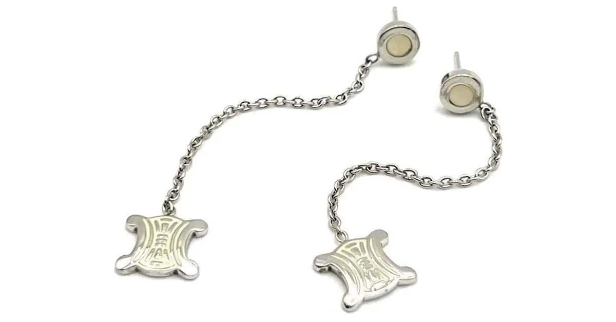 Céline Pendientes Celine para mujer en plata 925 con recorte 