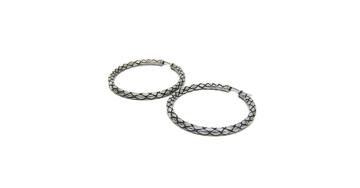 Céline Pendientes de aro de metal plateado Celine Plata 