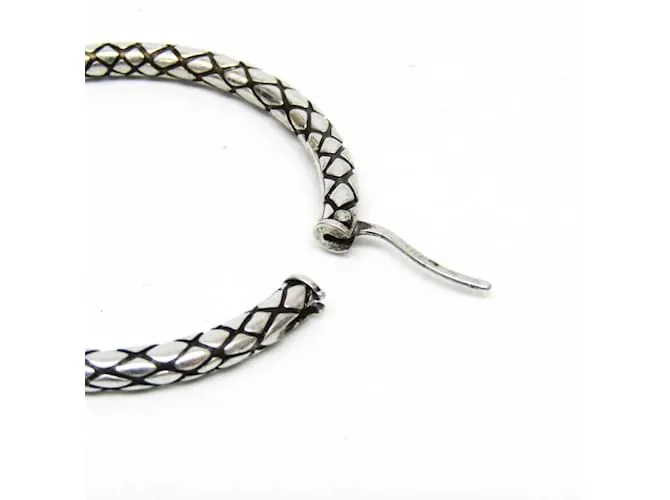 Céline Pendientes de aro de metal plateado Celine Plata 