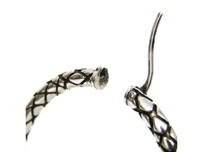 Céline Pendientes de aro de metal plateado Celine Plata 