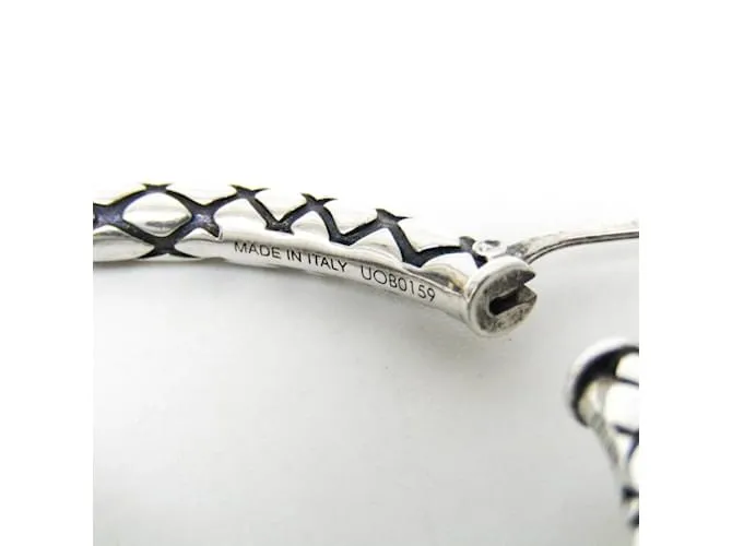 Céline Pendientes de aro de metal plateado Celine Plata 