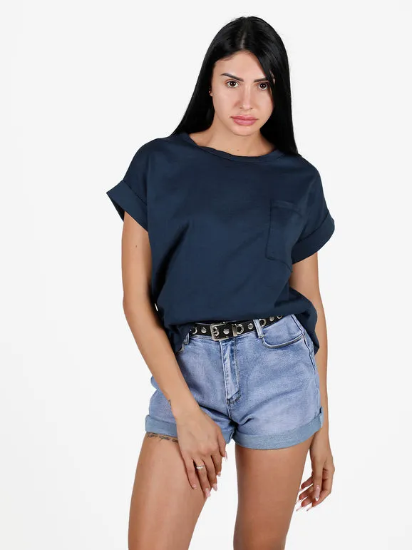 Daystar Camiseta mujer oversize con bolsillo