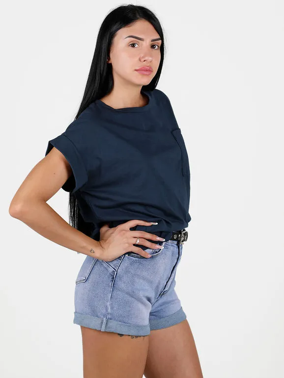 Daystar Camiseta mujer oversize con bolsillo