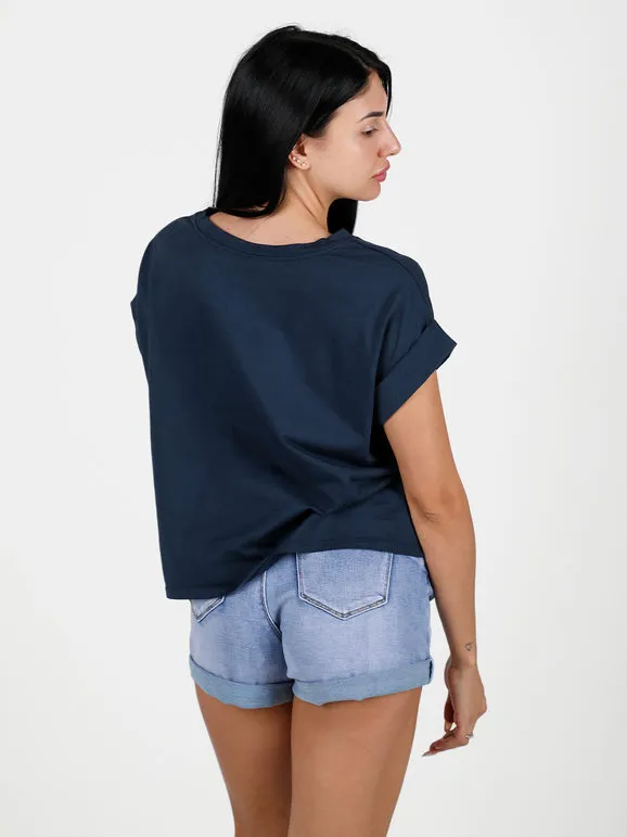 Daystar Camiseta mujer oversize con bolsillo