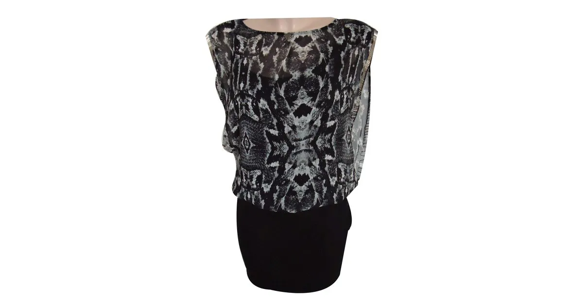 Guess Vestido Estampado de cebra 