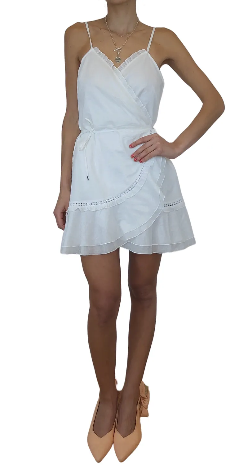KISUII Vestido Pareo Macramé Blanca