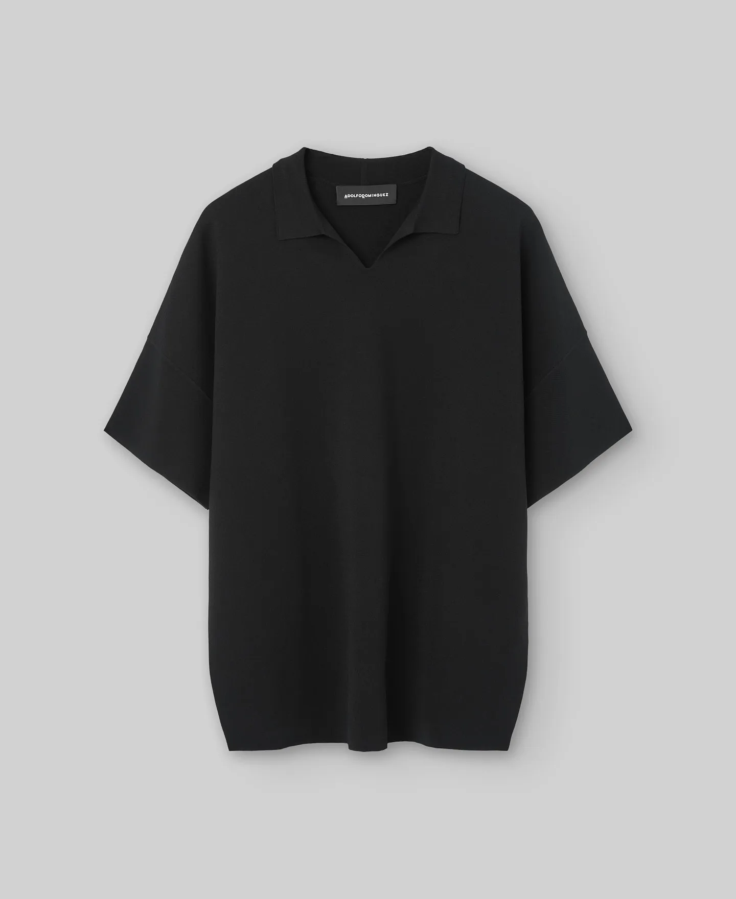Knit oversize polo shirt man