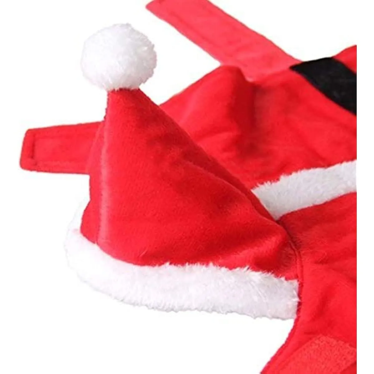 Lelestar Christmas Pet Clothes Cat Costume Cute Adjustable Santa Claus Clothes Pet Hoodie Coat for Small Medium Large Cats (Red)