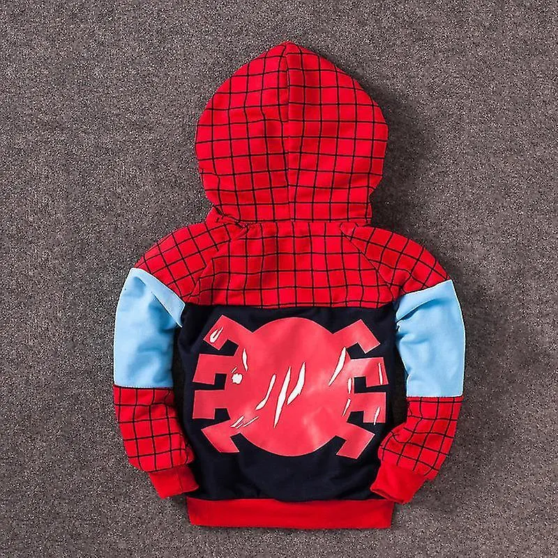 MARVEL SUPERHERO SPIDERMAN IRON MAN JACKET KIDS BOY ZIP UP HOODIE COAT COSPLAY COSTUME