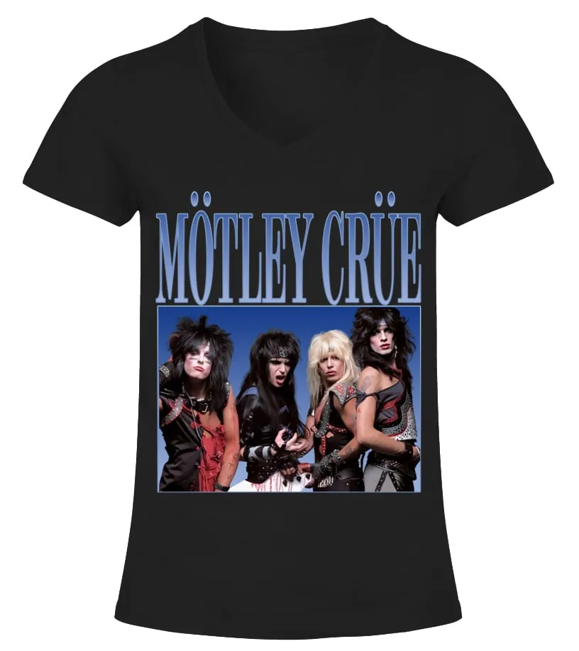 Motley Crue 11 BK Camiseta cuello pico Mujer