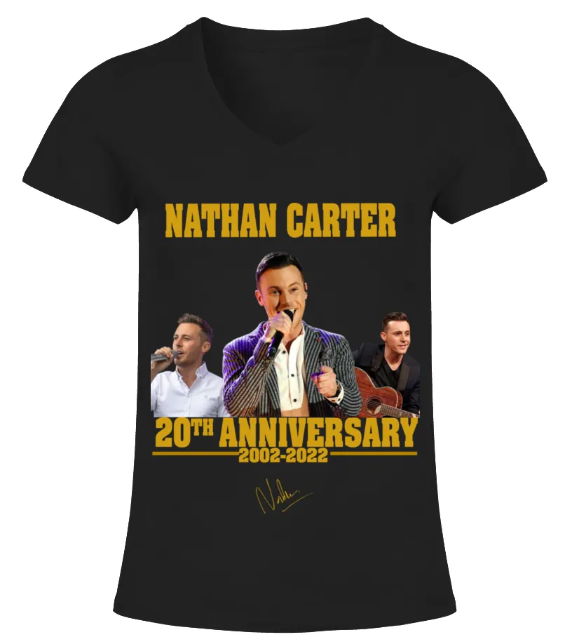 NATHAN CARTER 20TH ANNIVERSARY Camiseta cuello pico Mujer