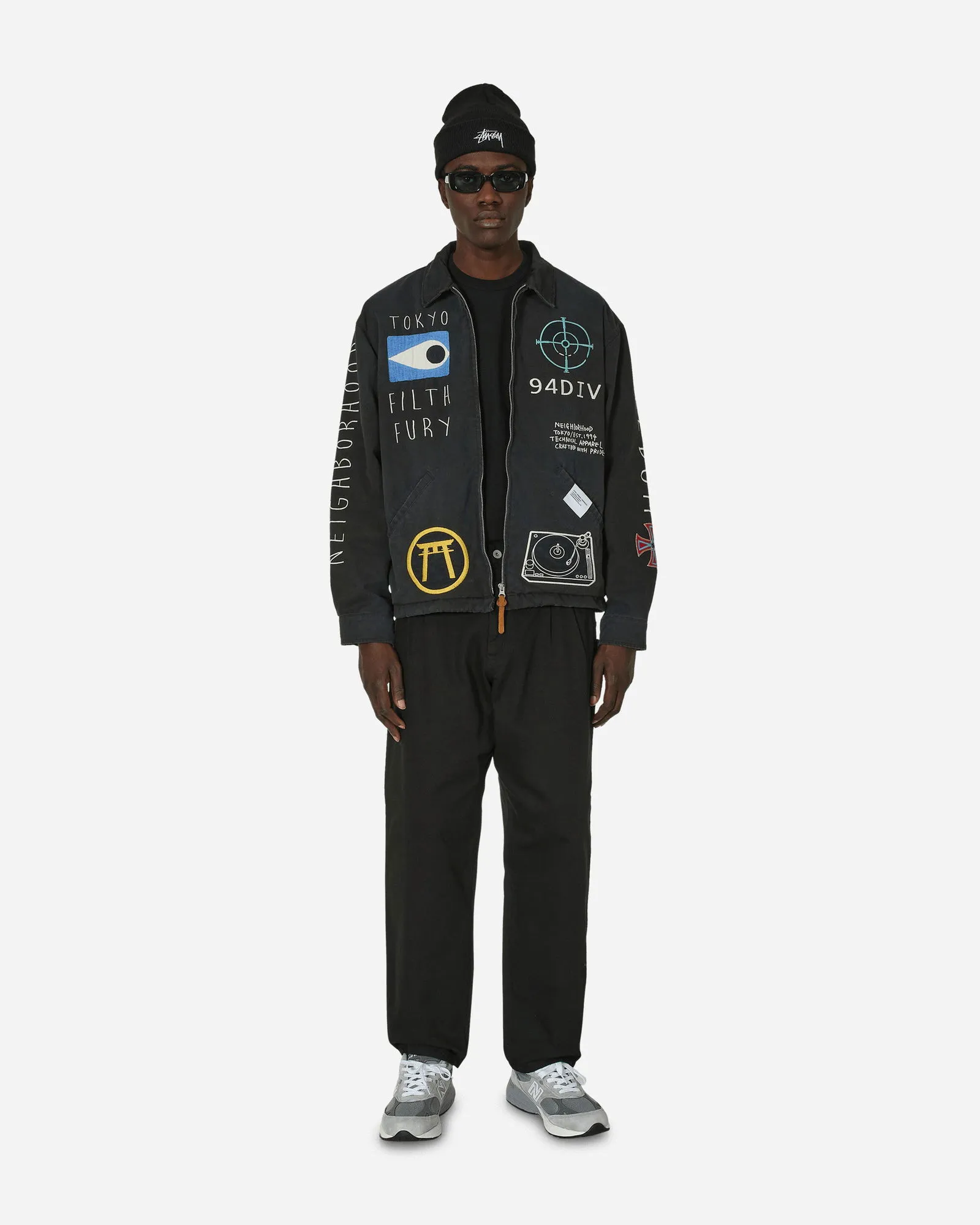 Neighborhood BaggySilhouette Two Tuck Pants Black