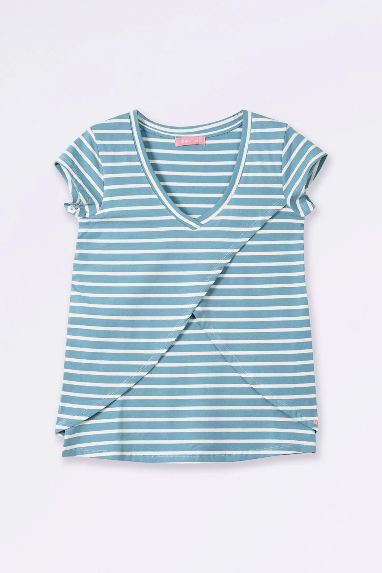Ohma! Camiseta lactancia cruzada de rayas