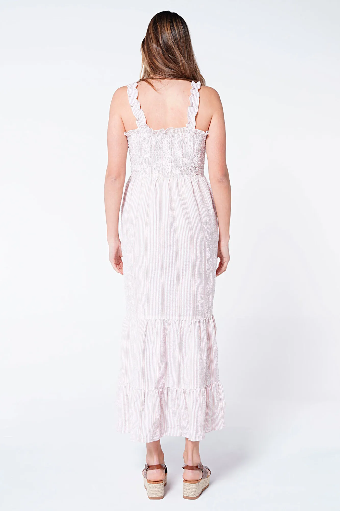 Ohma! Maxivestido maternity lactancia rayas