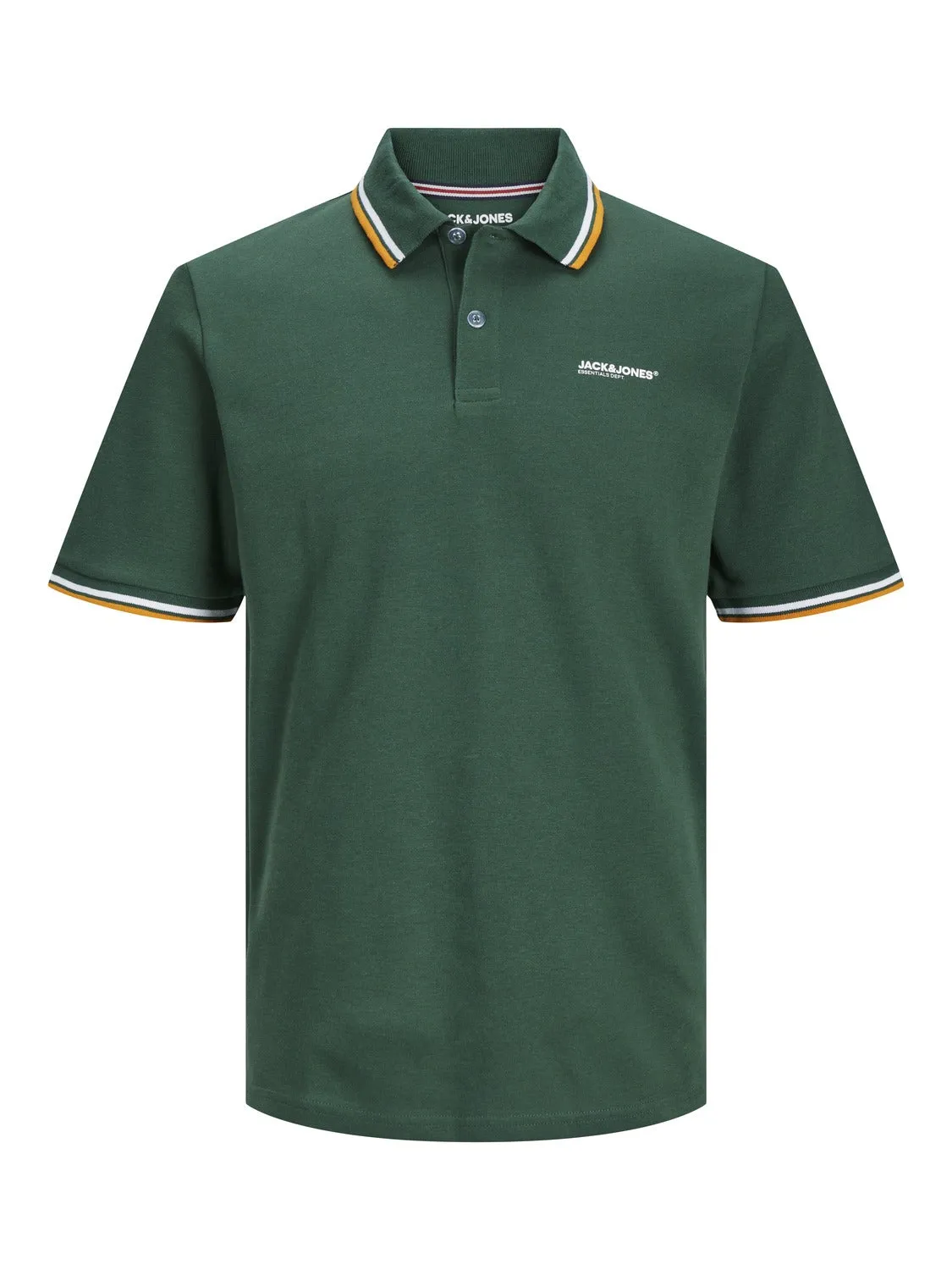 Paquete de 2 Camiseta Estampado Polo | Verde oscuro | Jack & Jones®