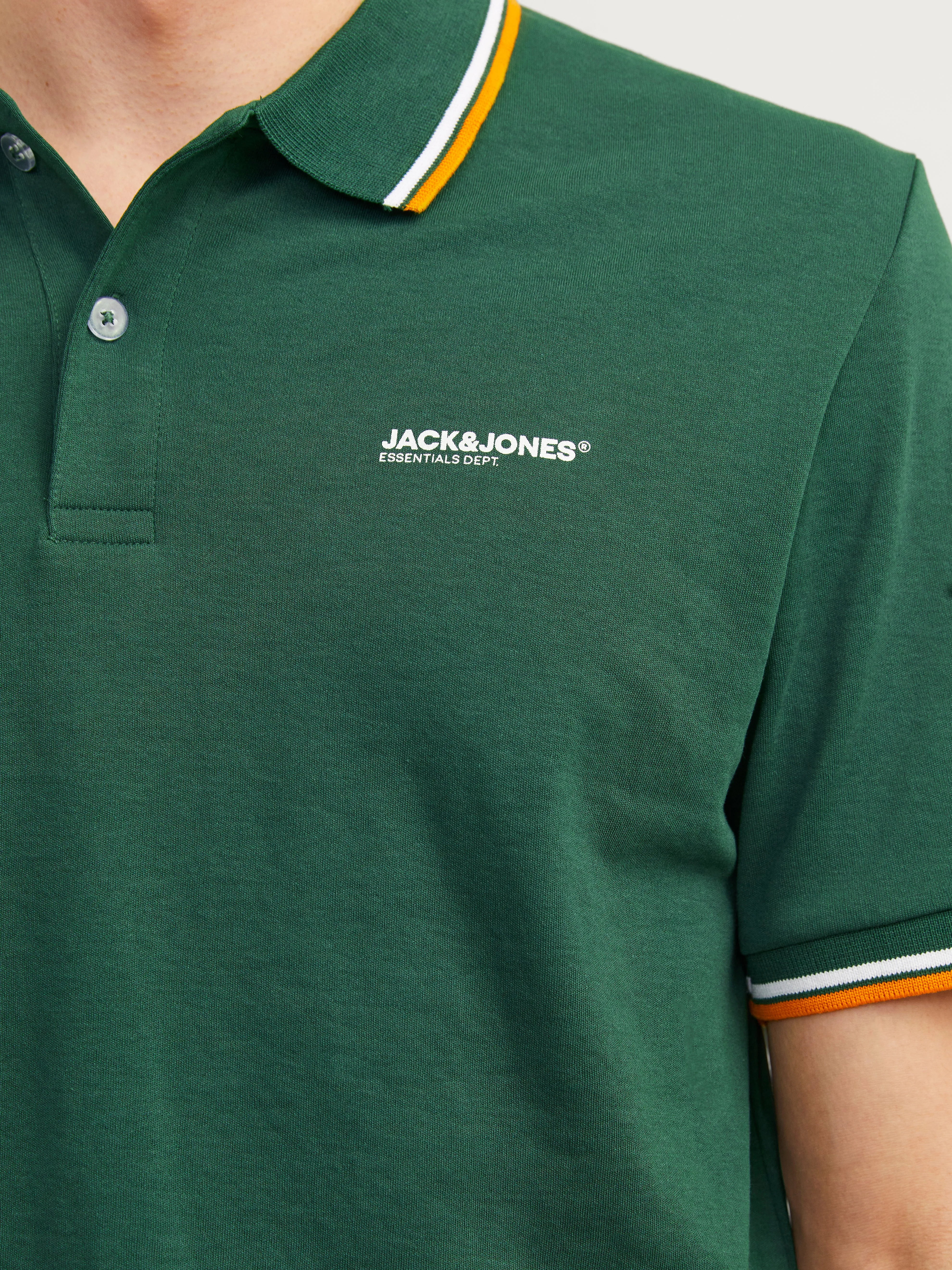 Paquete de 2 Camiseta Estampado Polo | Verde oscuro | Jack & Jones®