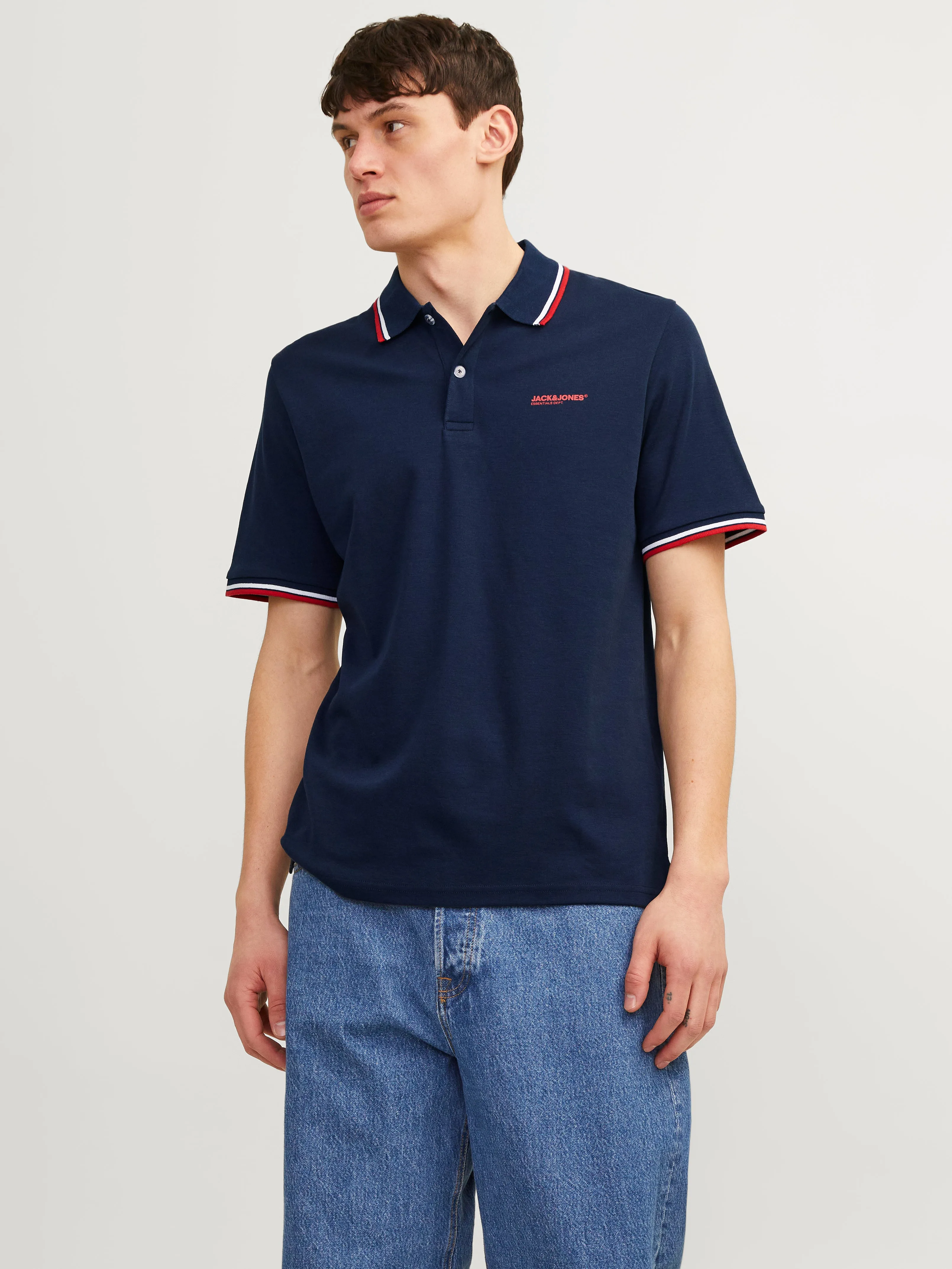 Paquete de 2 Camiseta Estampado Polo | Verde oscuro | Jack & Jones®