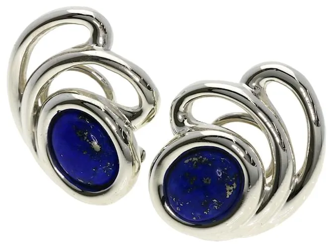 Pendientes de clip de plata Lapis Lazuli Tiffany & Co. 