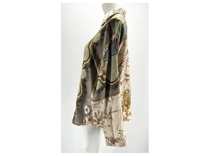 PIERRE LOUIS MASCIA Tops Camiseta.Seda M Internacional Beige 