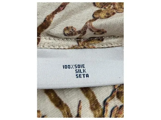PIERRE LOUIS MASCIA Tops Camiseta.Seda M Internacional Beige 