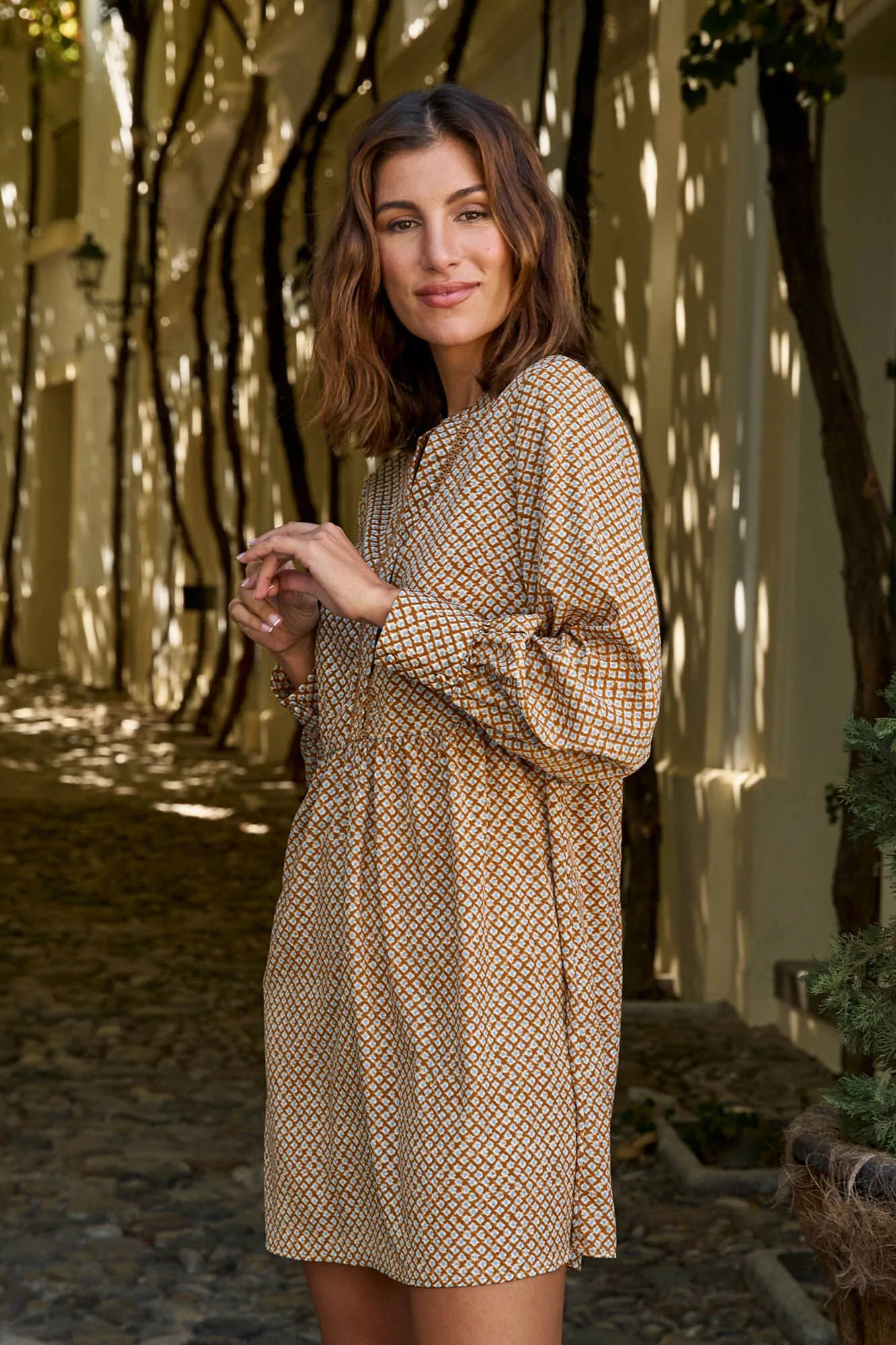 Polín Et Moi Vestido leonti de cuello pico