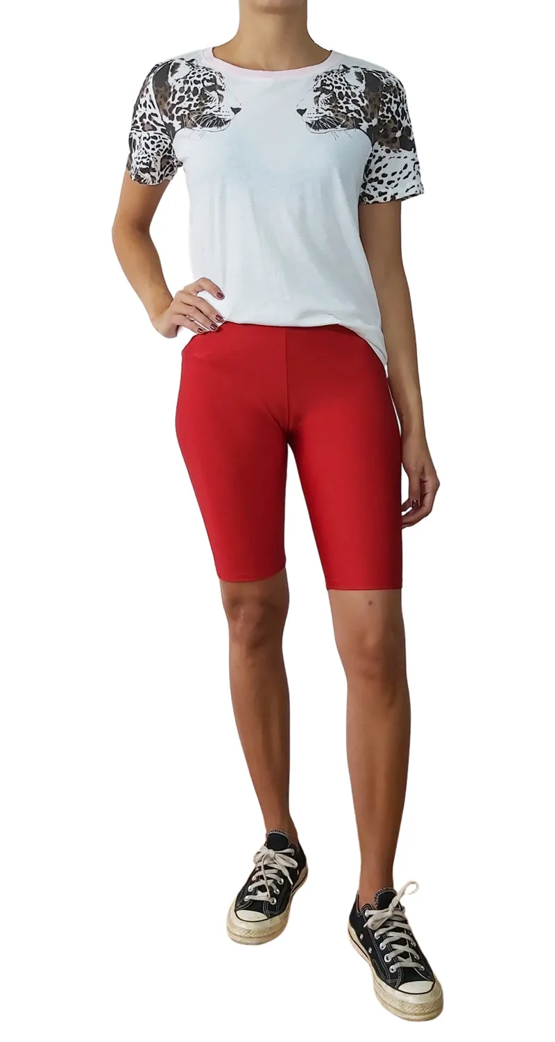 QÜINA Polera Blanca Leopardos