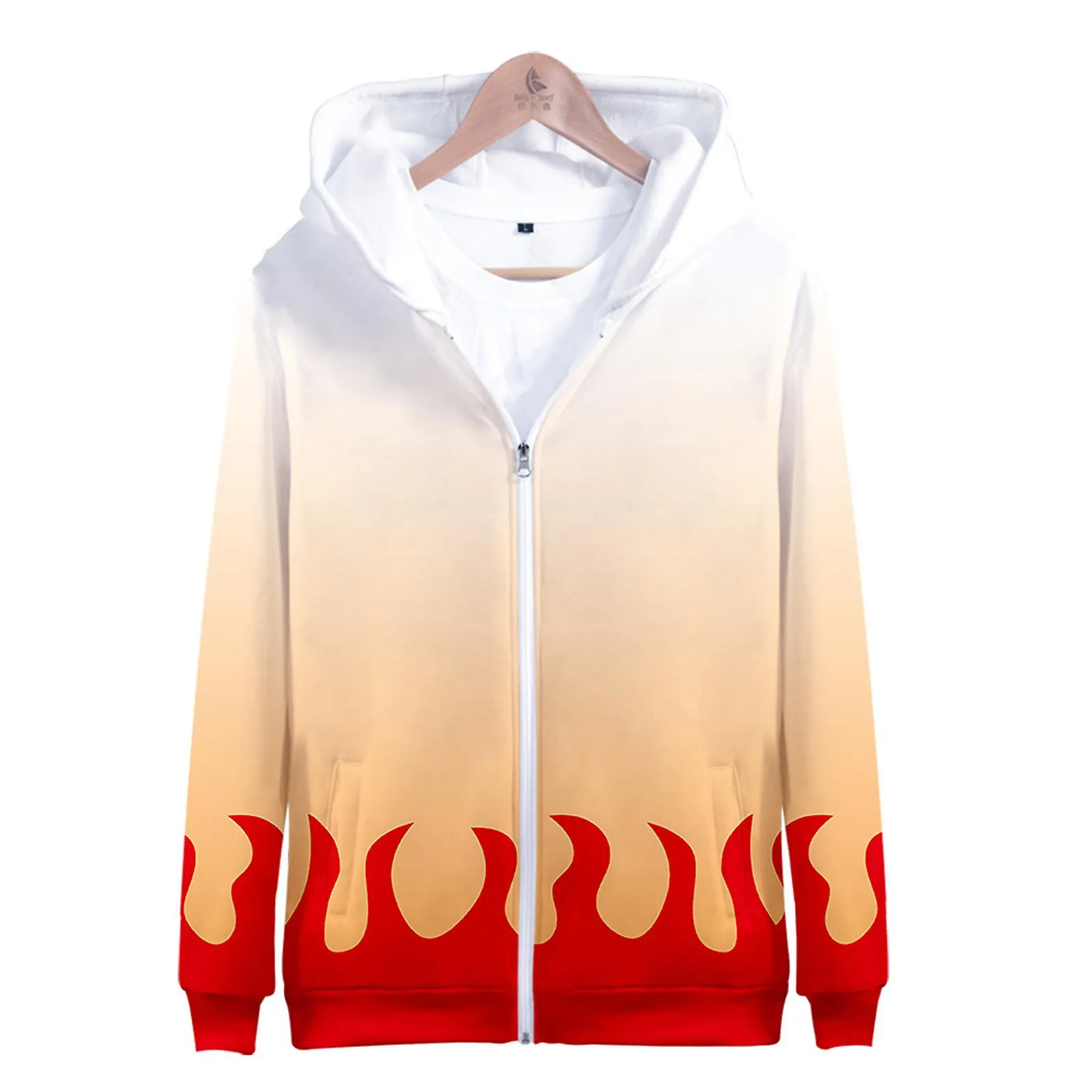 Rengoku Kyoujurou Hoodie Anime Demon Slayer Hoodies, Demon Slayer Japanese Anime Cosplay Unisex Printed Cosplay Sweatshirt Costu