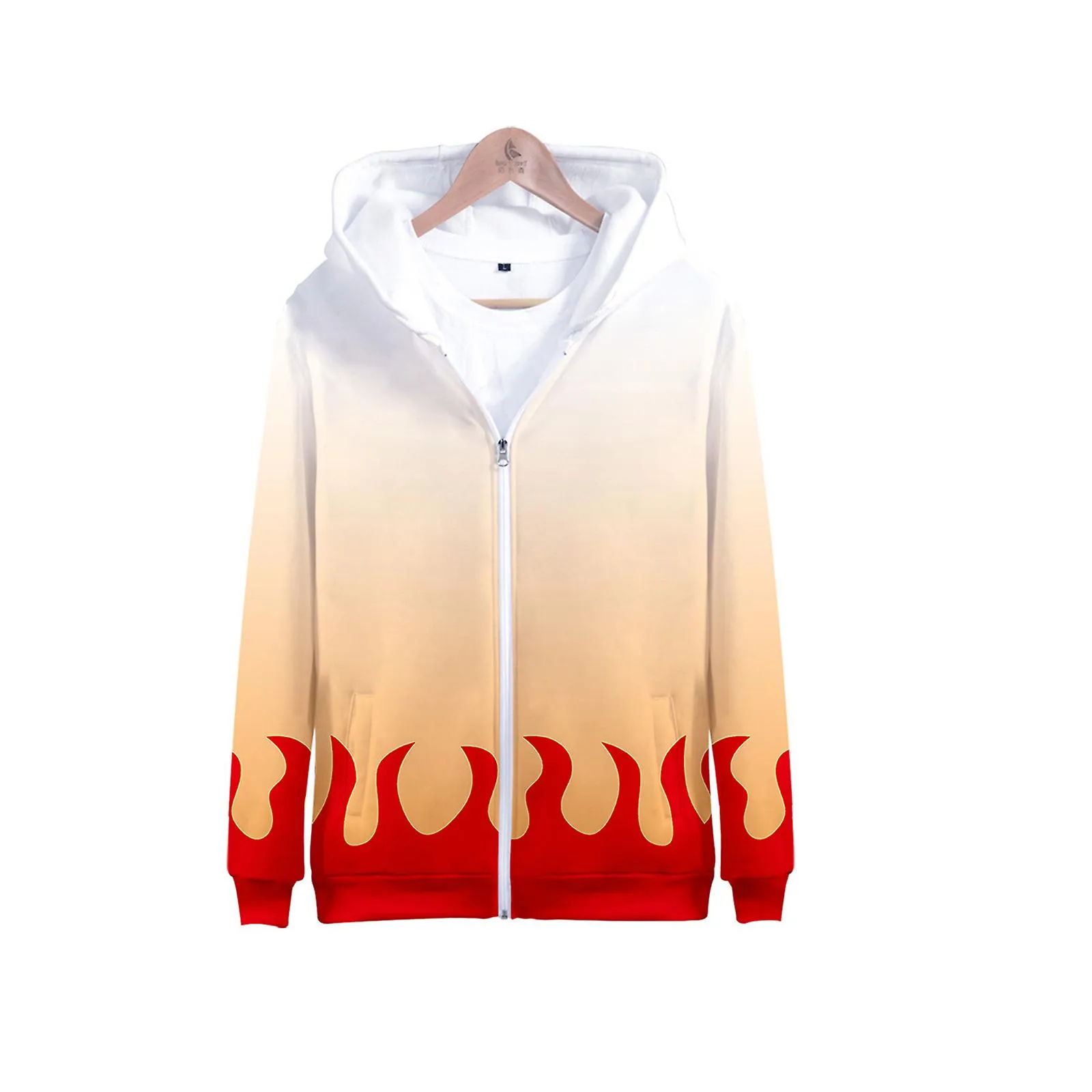 Rengoku Kyoujurou Hoodie Anime Demon Slayer Hoodies, Demon Slayer Japanese Anime Cosplay Unisex Printed Cosplay Sweatshirt Costu