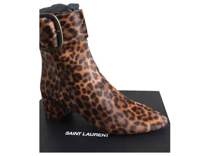 Saint Laurent Joplin 50 Estampado de leopardo 
