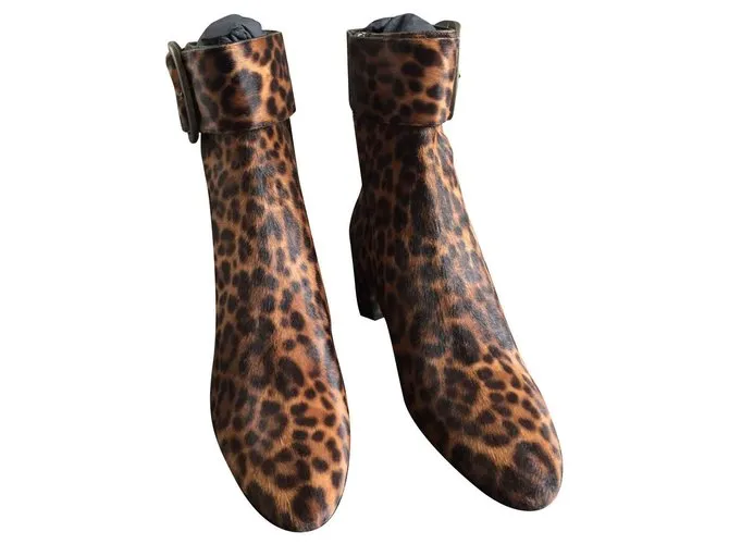 Saint Laurent Joplin 50 Estampado de leopardo 