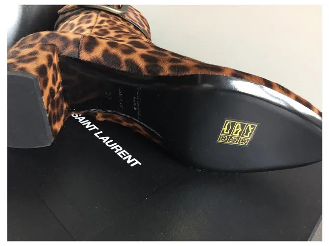 Saint Laurent Joplin 50 Estampado de leopardo 