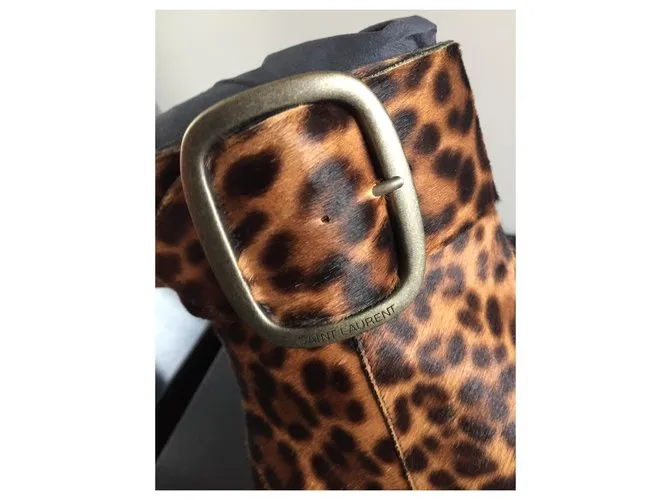 Saint Laurent Joplin 50 Estampado de leopardo 