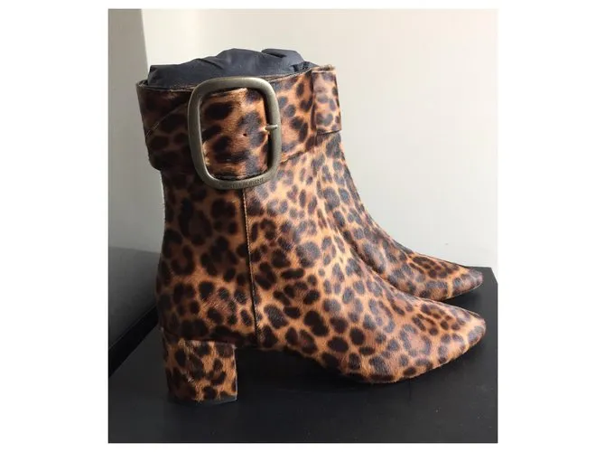 Saint Laurent Joplin 50 Estampado de leopardo 
