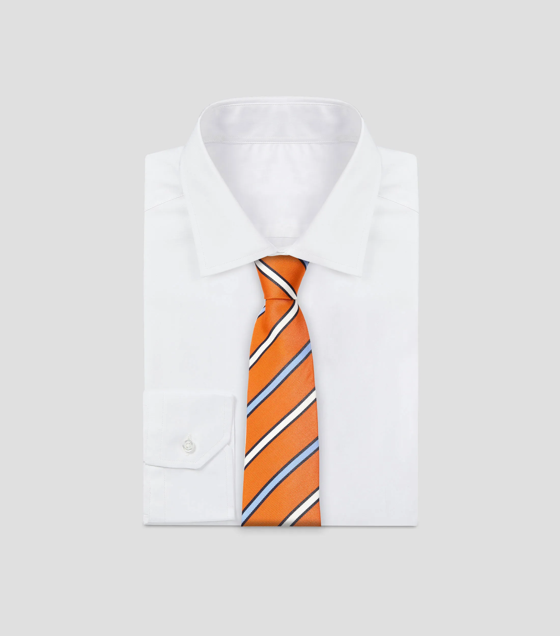 Scappino Corbata ancha en seda con rayas Brera