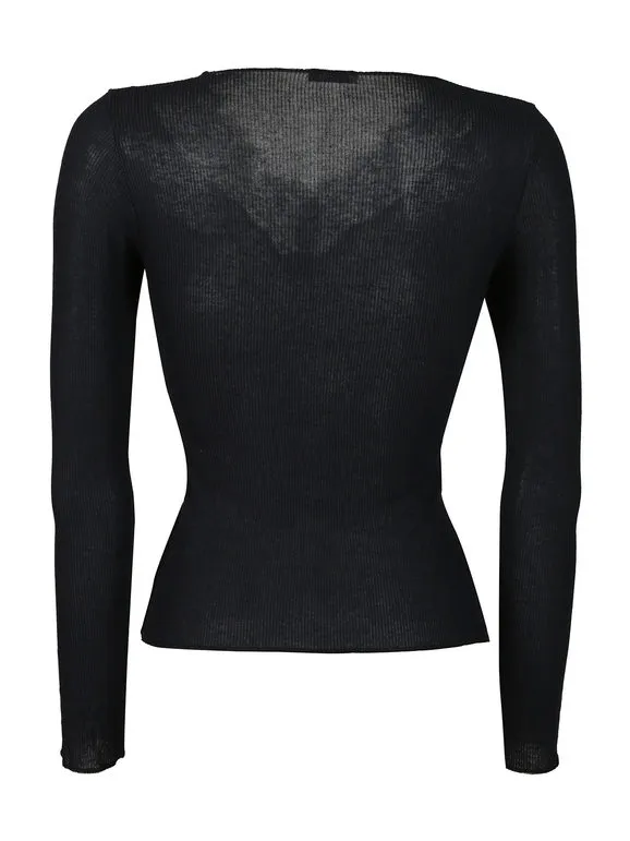 Sublyme Camiseta mujer cachemir con encaje