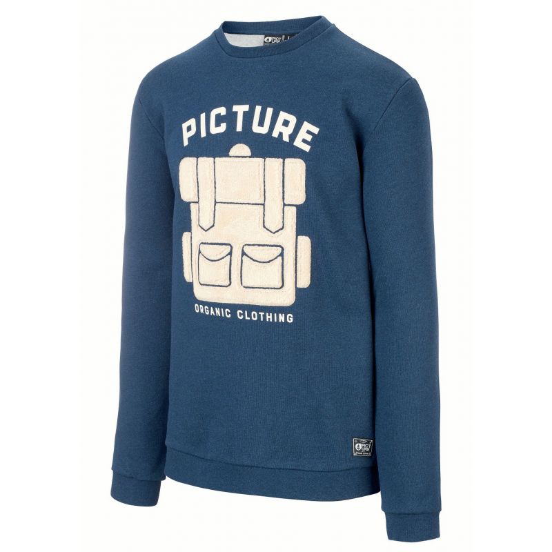 Sudadera Picture Spokane Crew (Azul Oscuro Melange) hombre