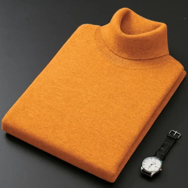 Suéter De Cuello Alto Para Hombre