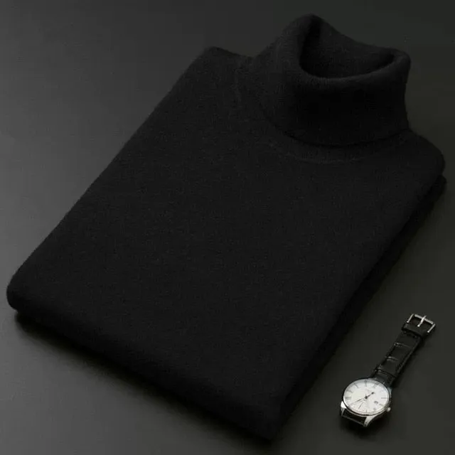 Suéter De Cuello Alto Para Hombre