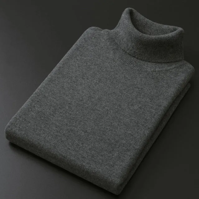 Suéter De Cuello Alto Para Hombre