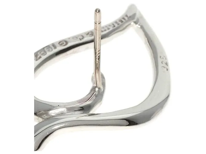 Tiffany & Co Pendientes de plata Tiffany en forma de hoja 