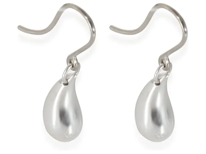 Tiffany & Co TIFFANY Y COMPAÑIA. Pendientes con forma de lágrima de Elsa Peretti en plata de ley 