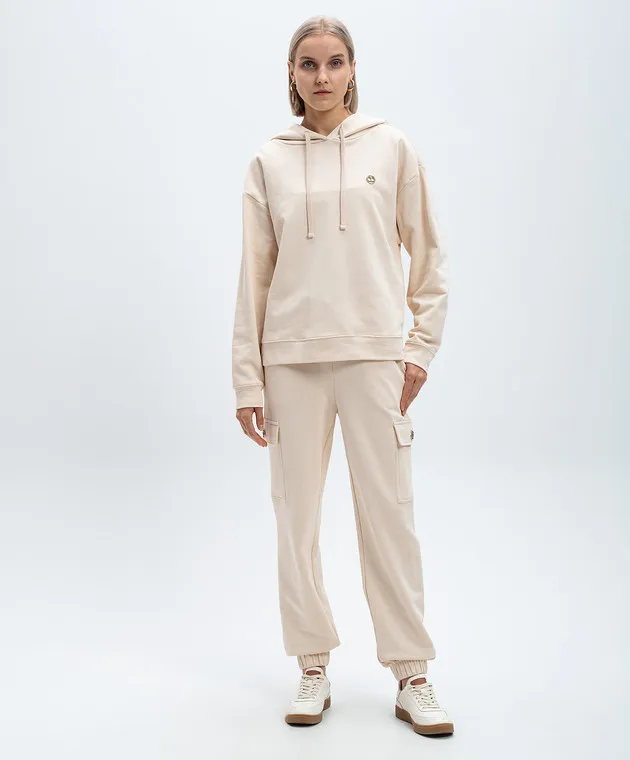 Twinset Beige Crystal Oval T Logo Tracksuit